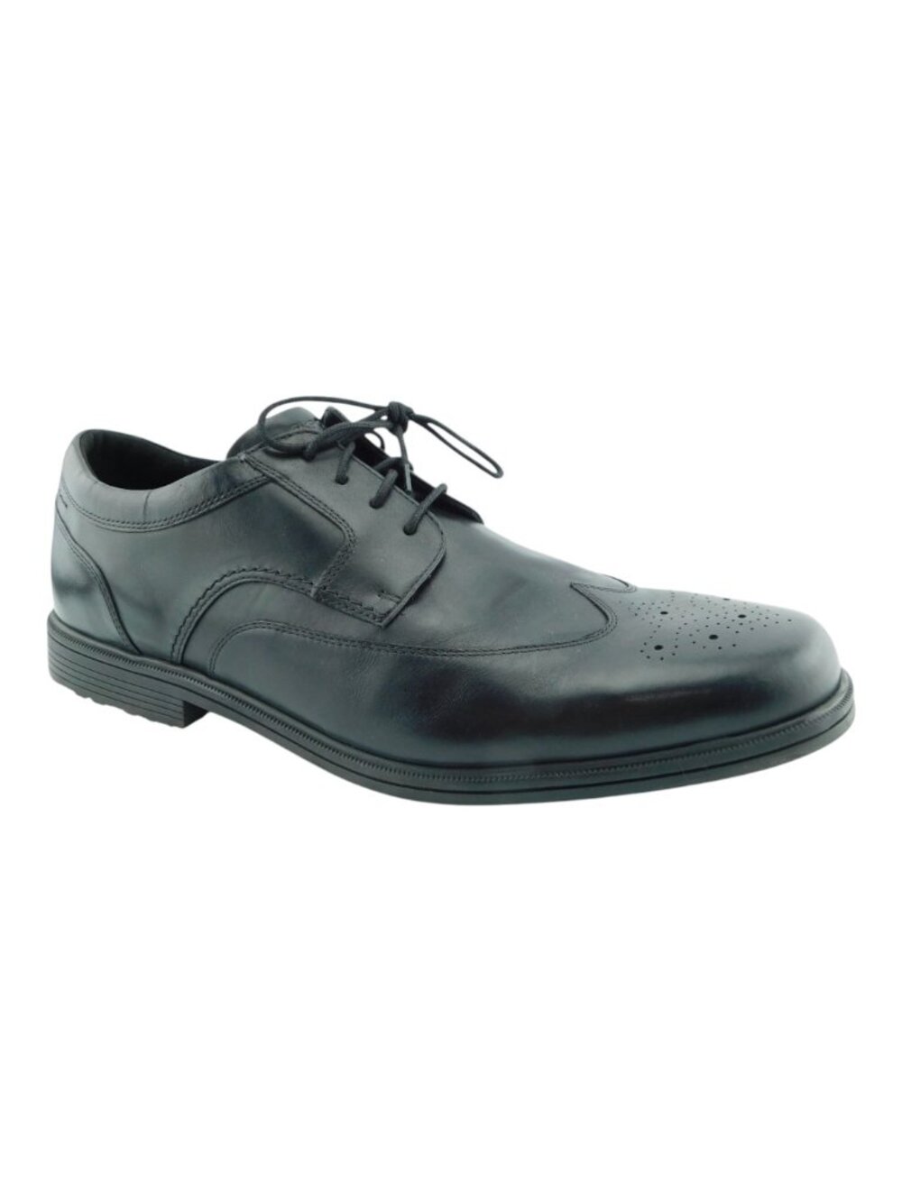 ROCKPORT Waterproof Black Leather Wingtip Lace-up Oxfords Shoes 16 W